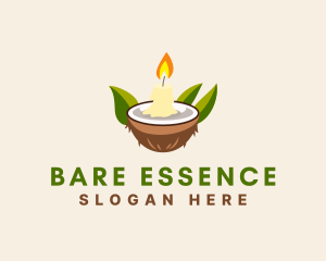 Coconut Spa Candle logo design