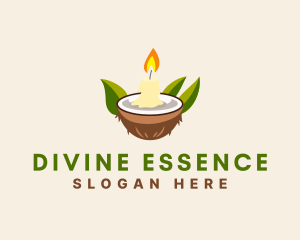 Coconut Spa Candle logo design