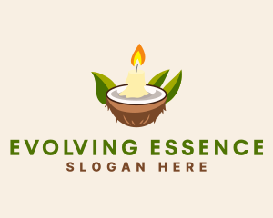 Coconut Spa Candle logo design