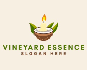 Coconut Spa Candle logo design