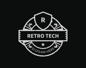 Retro Decorative Shield logo design