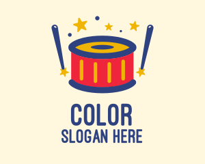 Colorful Toy Drums logo design