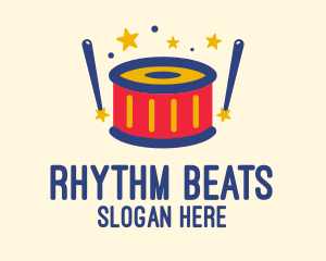 Drums - Colorful Toy Drums logo design