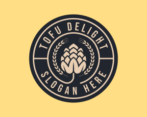 Beer Hops Wreath Distillery  Logo