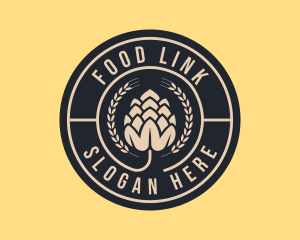 Beer Hops Wreath Distillery  logo design