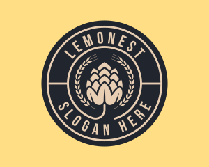 Alcohol - Beer Hops Wreath Distillery logo design