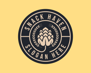 Beer Hops Wreath Distillery  logo design