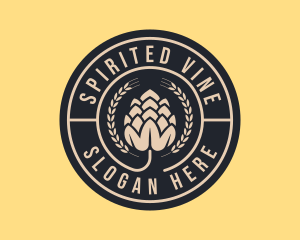 Alcohol - Beer Hops Wreath Distillery logo design