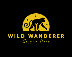 Moon Wild Monkey logo design