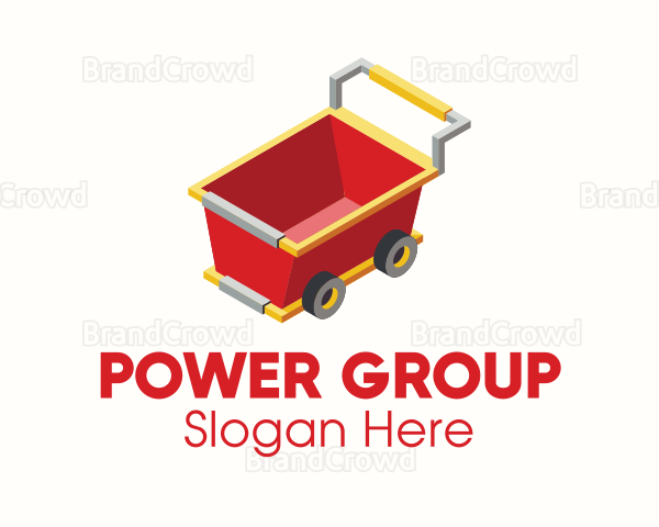 3D Wheel Cart Logo