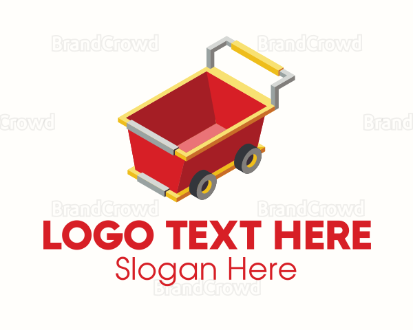 3D Wheel Cart Logo