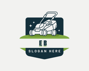 Trimmer - Lawn Mower Landscape Badge logo design