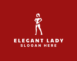 Sexy Lingerie Lady logo design