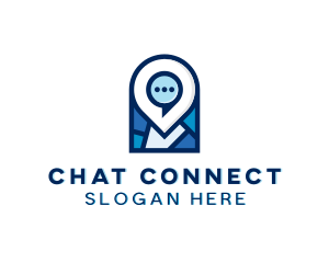Chat - Chat Travel Navigation logo design