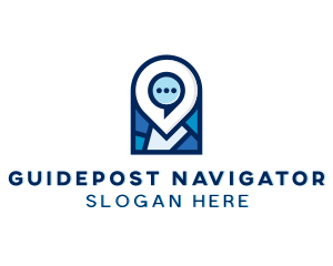 Navigator - Chat Travel Navigation logo design