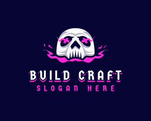 Skull Death Flame logo design