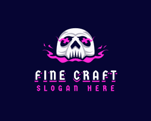 Skull Death Flame logo design