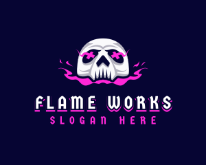 Flame - Skull Death Flame logo design