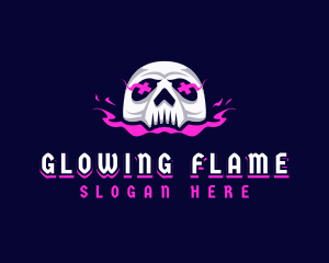 Skull Death Flame logo design