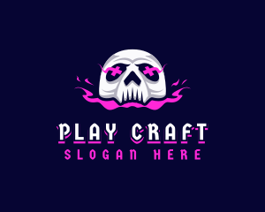 Skull Death Flame logo design