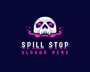 Skull Death Flame logo design