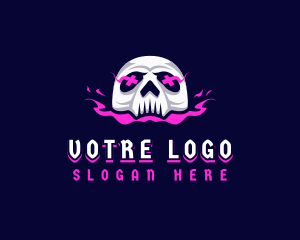 Clan - Skull Death Flame logo design