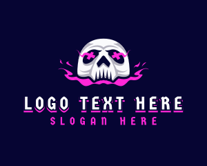 Stream - Skull Death Flame logo design