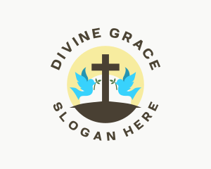 Religion - Dove Cross Religion logo design