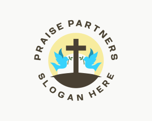 Praise - Dove Cross Religion logo design