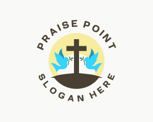 Praise - Dove Cross Religion logo design