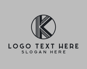 Firm - Modern Letter K  Firm logo design
