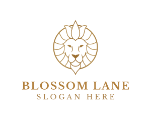 Golden Elegant Lion logo design