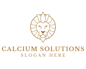 Golden Elegant Lion logo design