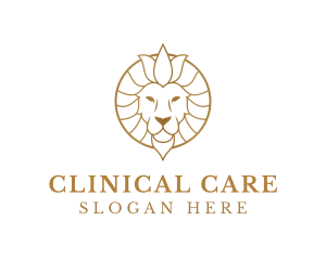 Golden Elegant Lion logo design