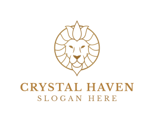 Golden Elegant Lion logo design