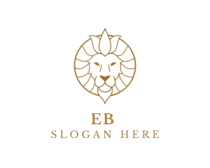 Zoo - Golden Elegant Lion logo design