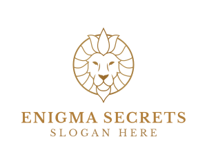 Golden Elegant Lion logo design