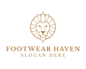 Golden Elegant Lion logo design