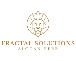 Golden Elegant Lion logo design