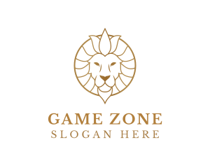 Golden Elegant Lion logo design