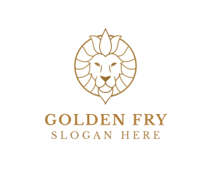 Golden Elegant Lion logo design