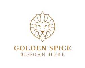 Golden Elegant Lion logo design