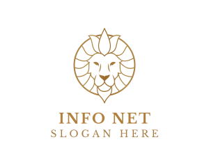 Golden Elegant Lion logo design