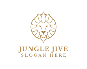 Golden Elegant Lion logo design