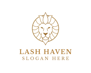 Golden Elegant Lion logo design