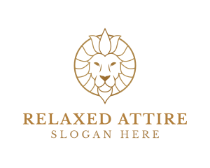 Golden Elegant Lion logo design