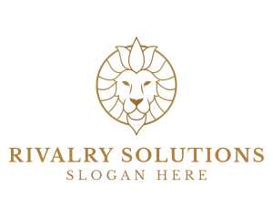 Golden Elegant Lion logo design