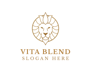 Golden Elegant Lion logo design