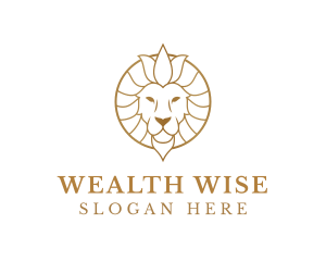 Luxe - Golden Elegant Lion logo design