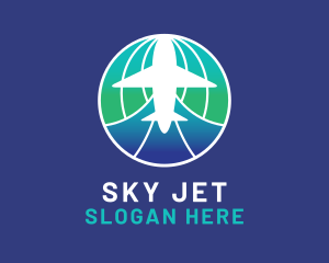 Airline - Global Airline Travel logo design